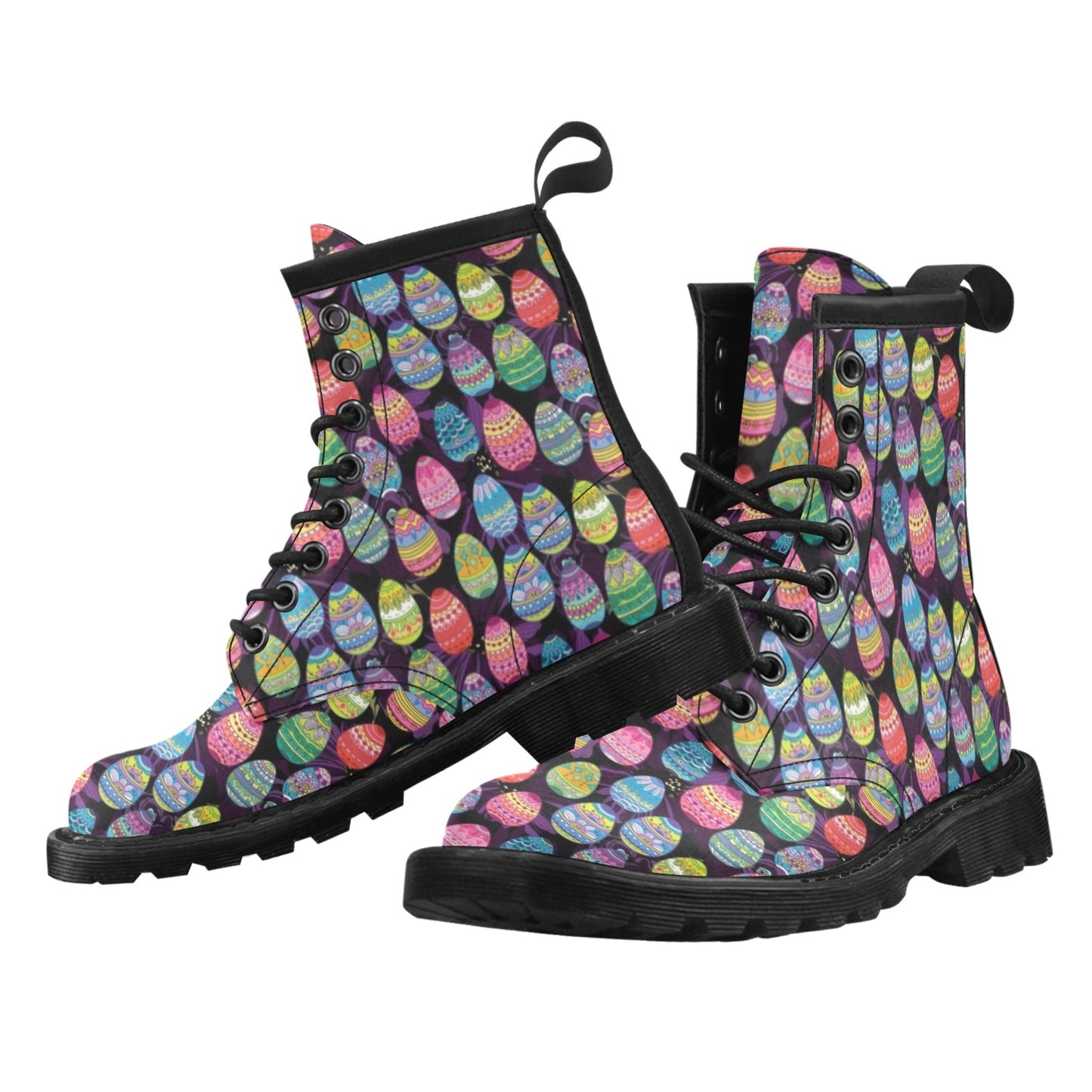 Easter Eggs Pattern Print Design RB08 Women's Boots