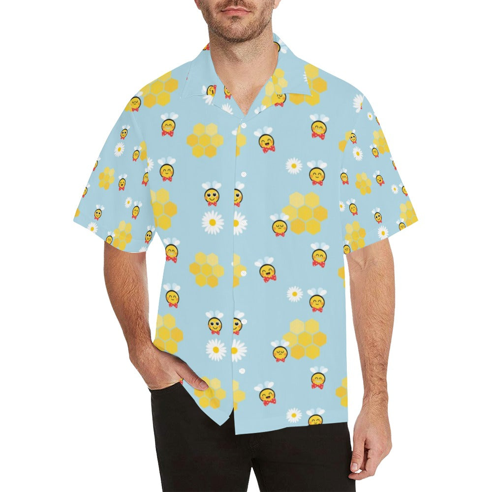 Bee Cute Print Design LKS304 Men's Hawaiian Shirt