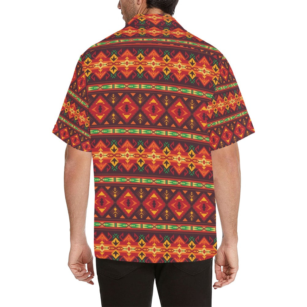 Southwest Pattern Print Design LKS309 Men's Hawaiian Shirt