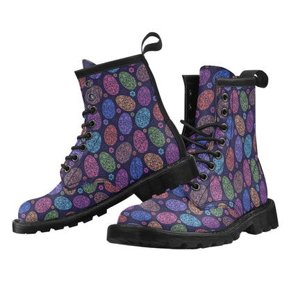 Easter Eggs Pattern Print Design RB012 Women's Boots