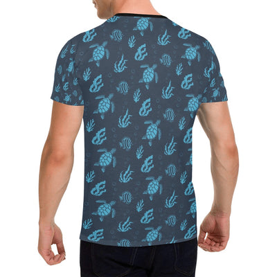 Sea Turtle Print Design LKS307 Men's All Over Print T-shirt