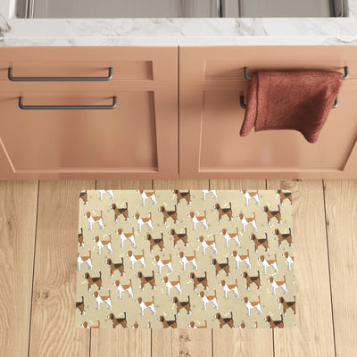 Beagle Pattern Print Design 01 Kitchen Mat