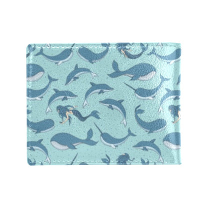 Narwhal Themed Print Men's ID Card Wallet
