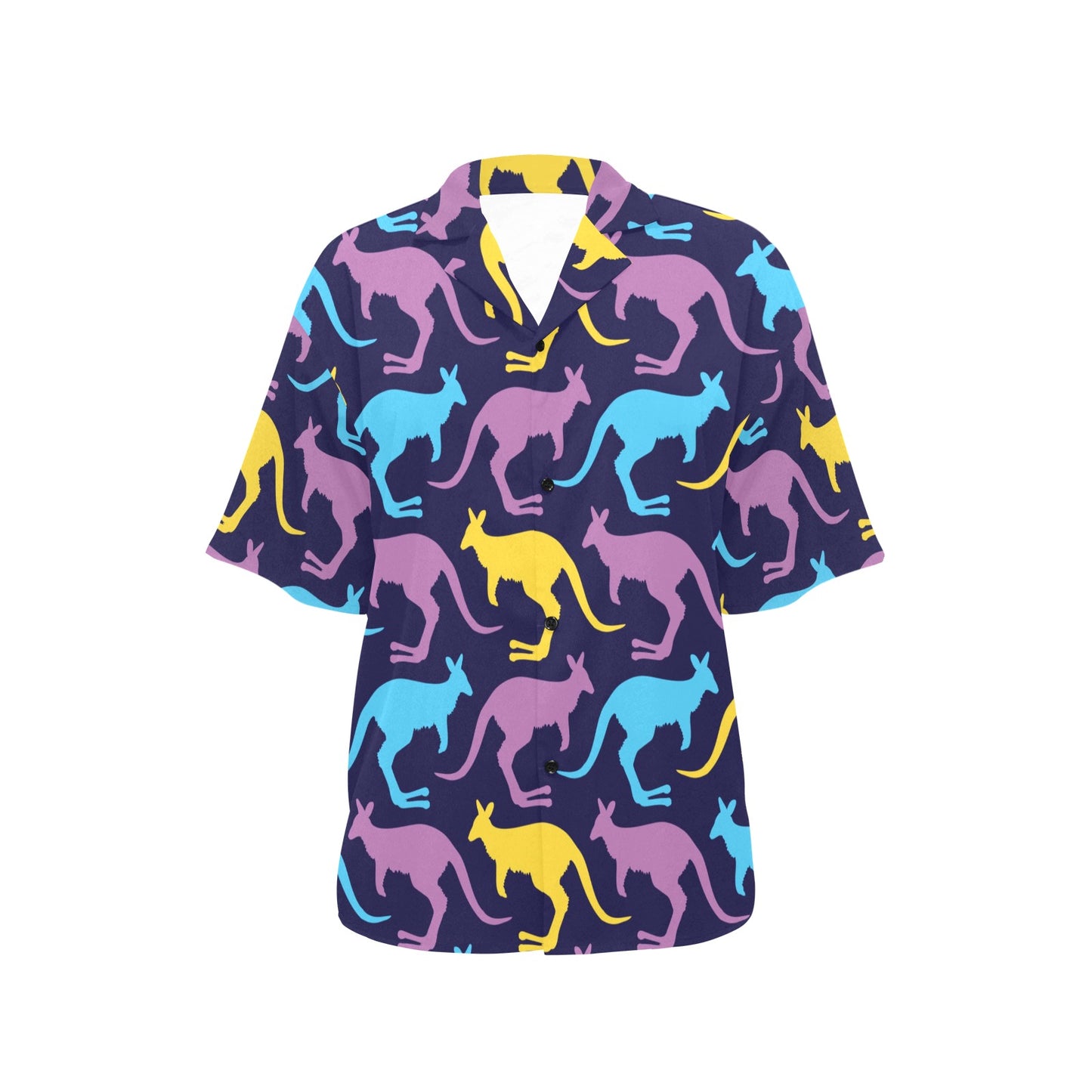 Kangaroos Pattern Print Design 02 Women's Hawaiian Shirt