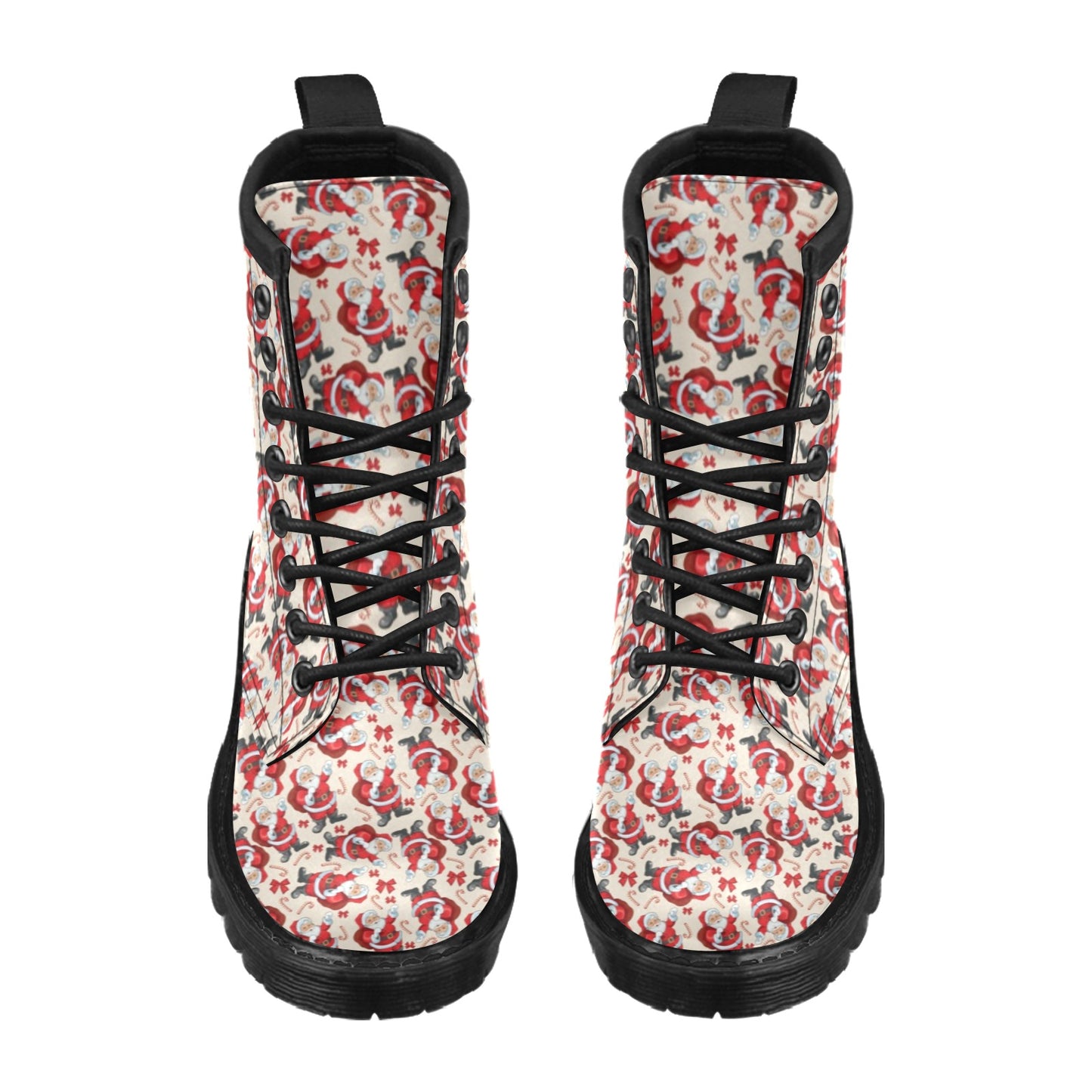 Santa Christmas Themed Print Design LKS302 Women's Boots