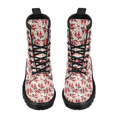 Santa Christmas Themed Print Design LKS302 Women's Boots