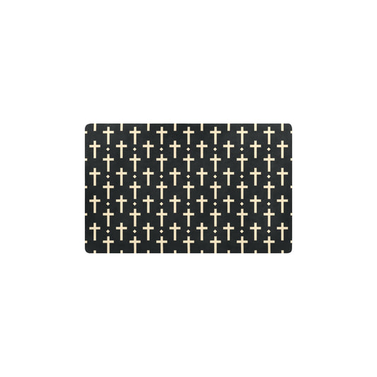 Cross Pattern Print Design 03 Kitchen Mat