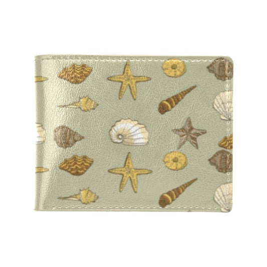Seashell Beach Print Design LKS303 Men's ID Card Wallet