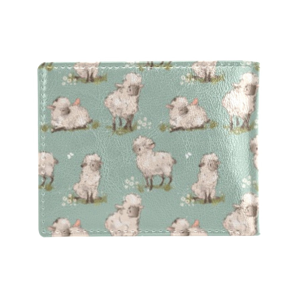 Sheep Print Design LKS405 Men's ID Card Wallet