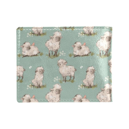 Sheep Print Design LKS405 Men's ID Card Wallet