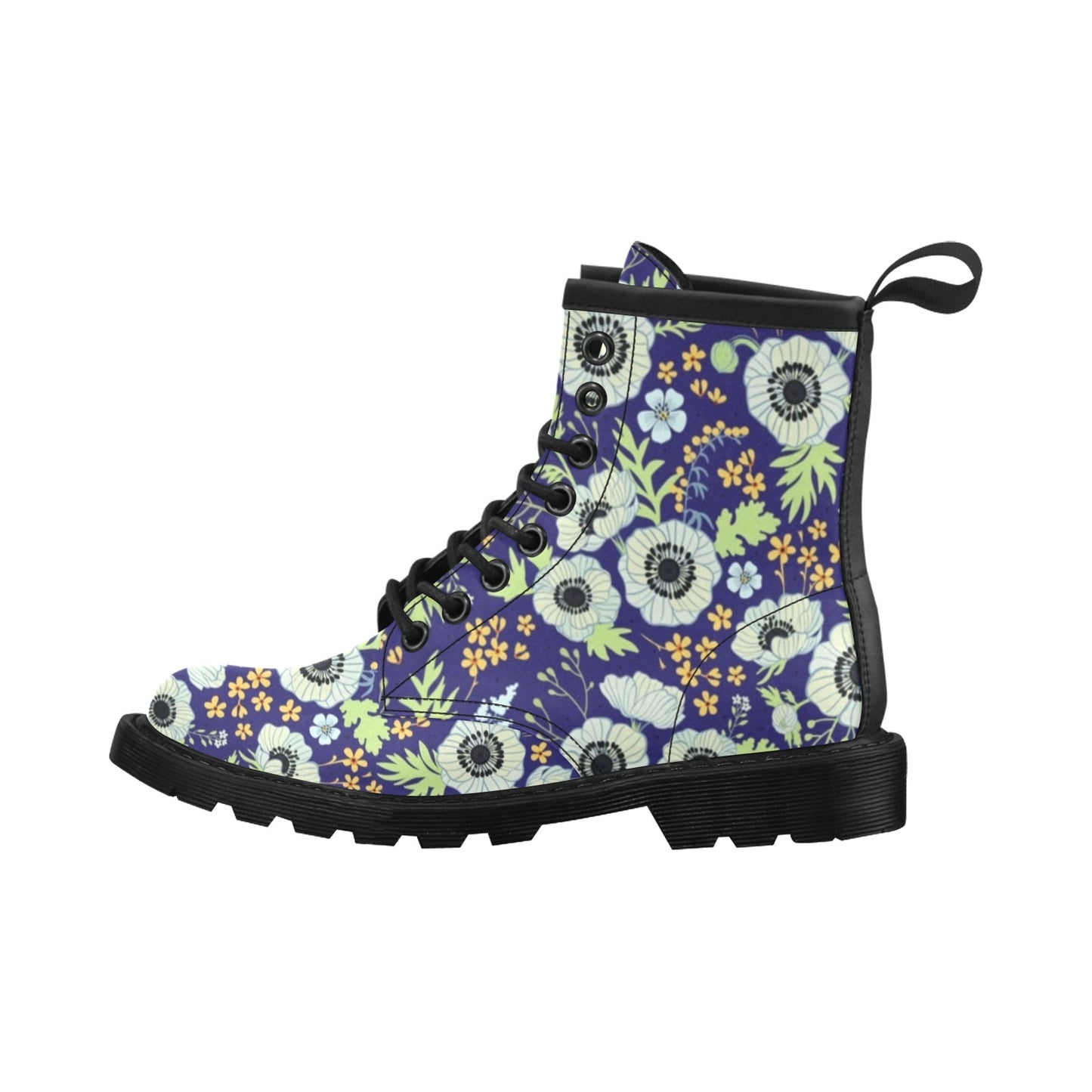 Anemone Pattern Print Design AM06 Women's Boots