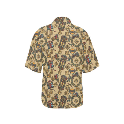 Totem Print Design LKS305 Women's Hawaiian Shirt