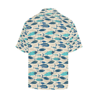 Tuna Fish Print Design LKS302 Men's Hawaiian Shirt