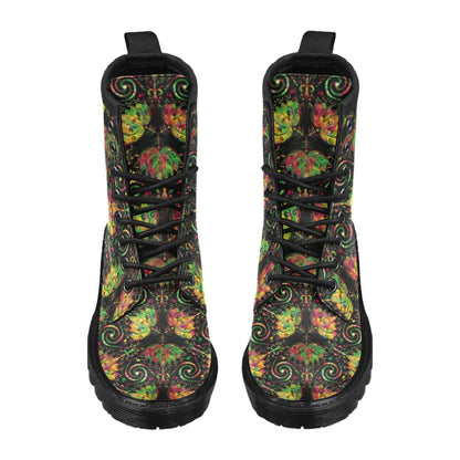 lotus Boho Pattern Print Design LO09 Women's Boots