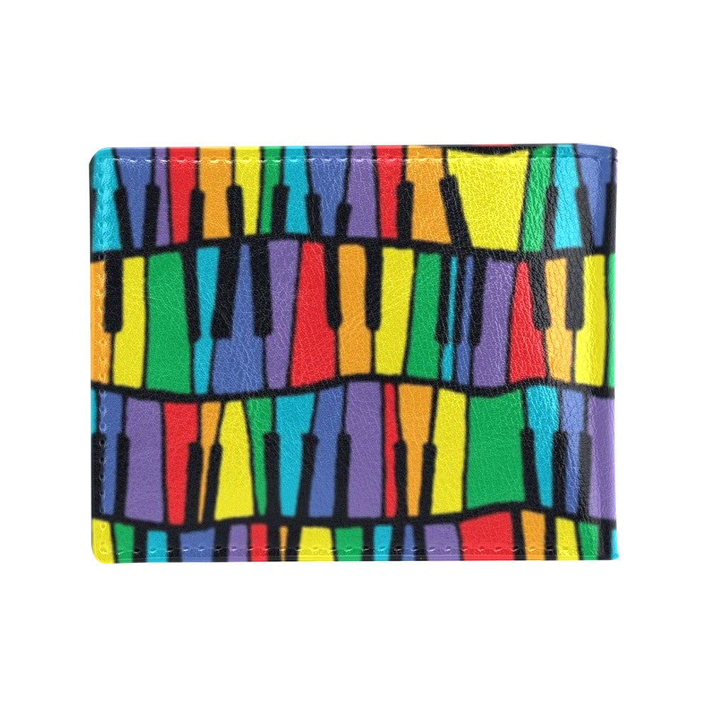 Piano Print Design LKS402 Men's ID Card Wallet