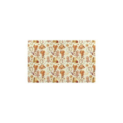 Western Cowboy Design Pattern Kitchen Mat