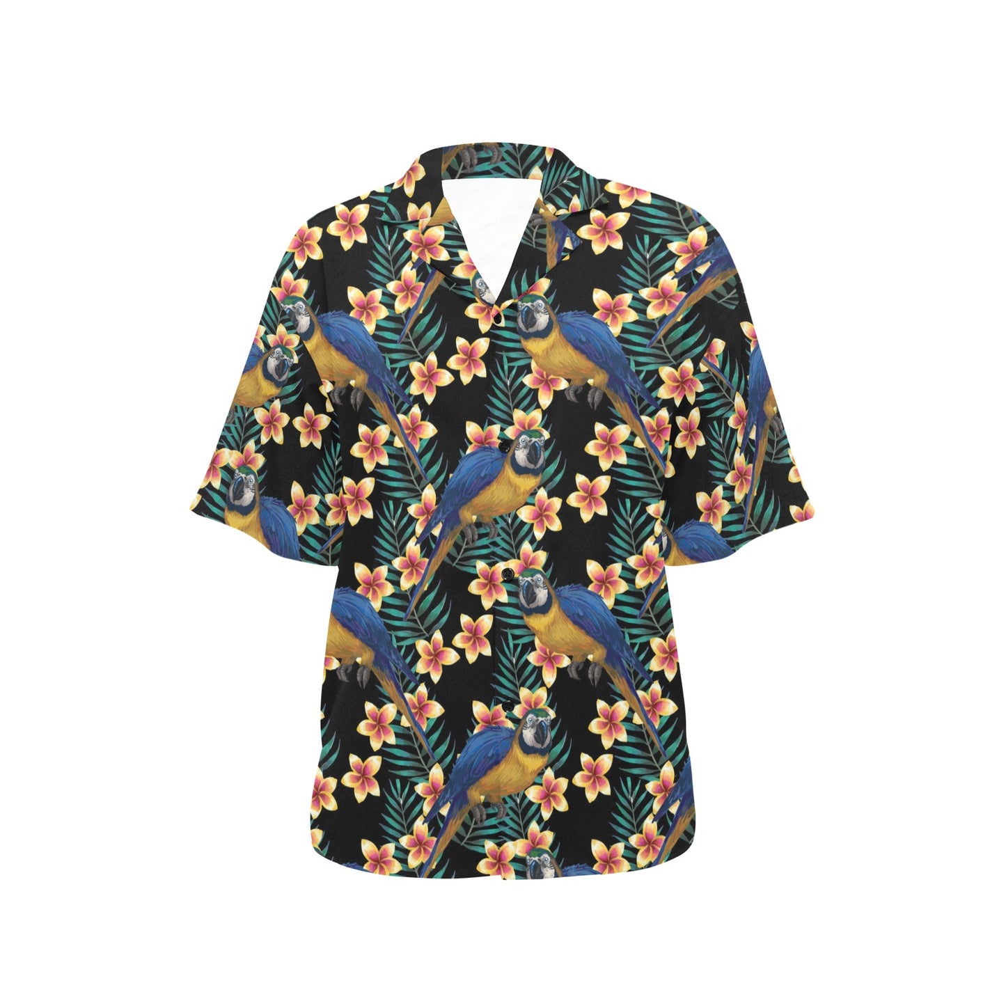 Macaw Pattern Print Design 01 Women's Hawaiian Shirt