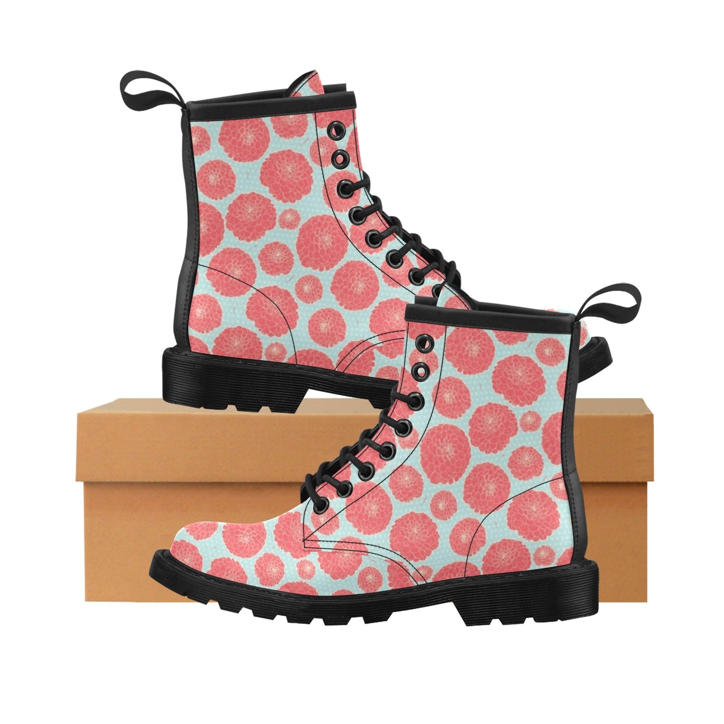 Marigold Pattern Print Design MR03 Women's Boots
