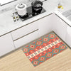 Aztec Red Print Pattern Kitchen Mat