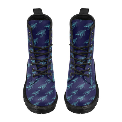 Sea Turtle Pattern Print Design T04 Women's Boots