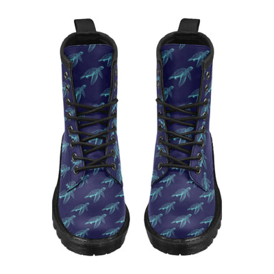 Sea Turtle Pattern Print Design T04 Women's Boots