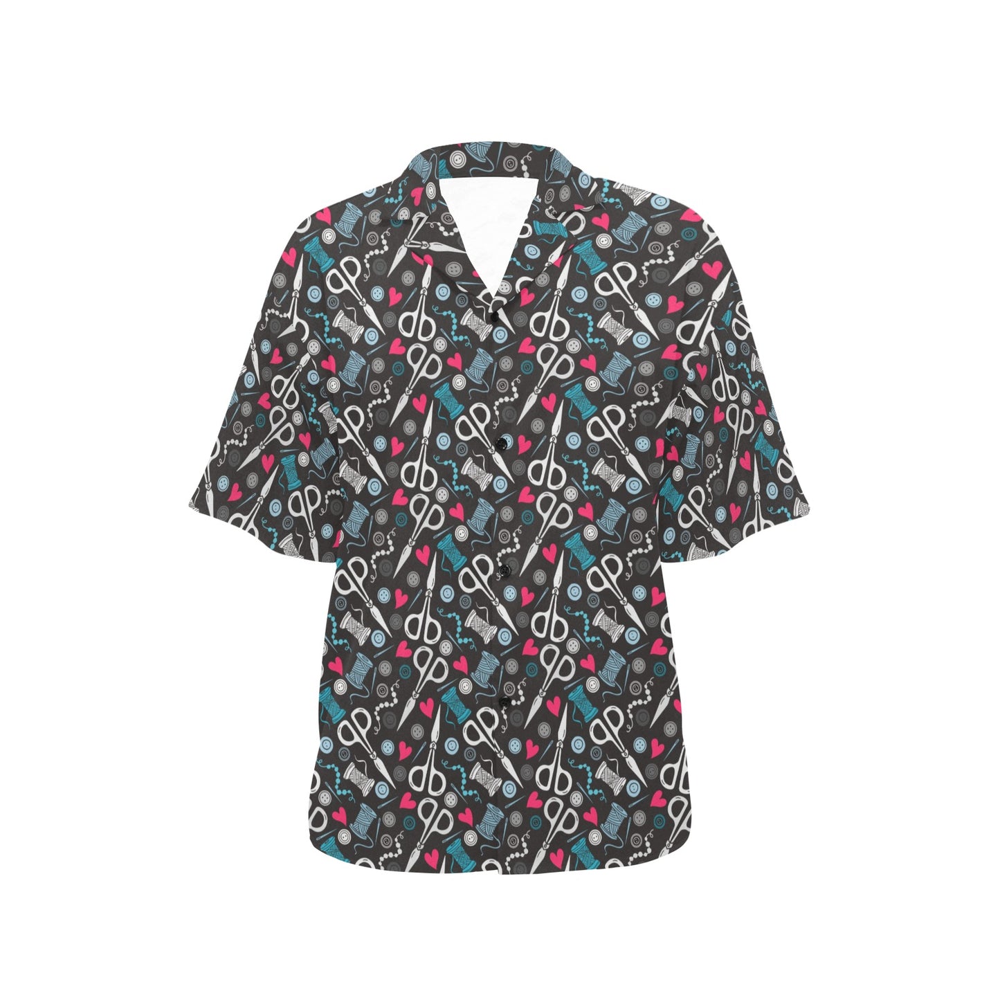 Sewing Equipment Print Design LKS305 Women's Hawaiian Shirt