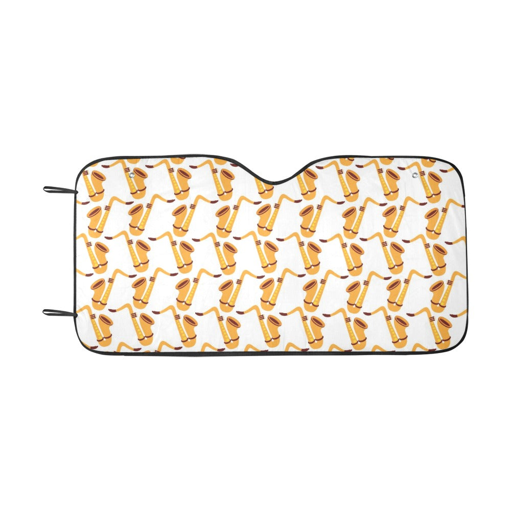 Saxophone Print Design LKS404 Car front Windshield Sun Shade