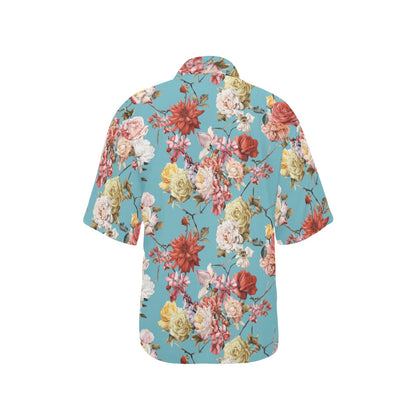 Summer Floral Pattern Print Design SF05 Women's Hawaiian Shirt
