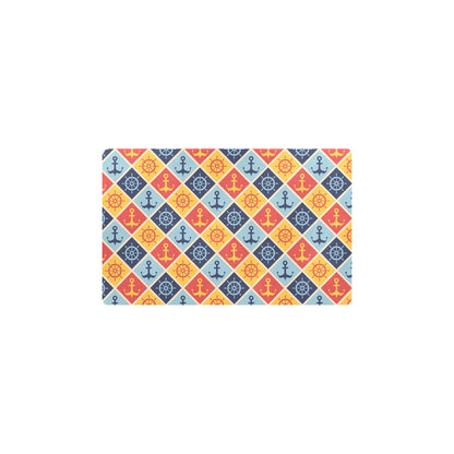 Nautical Pattern Design Themed Print Kitchen Mat