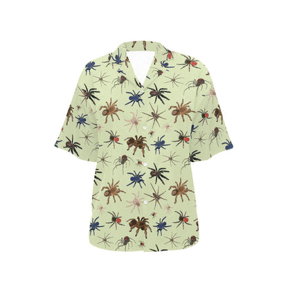 Tarantula Pattern Print Design 02 Women's Hawaiian Shirt