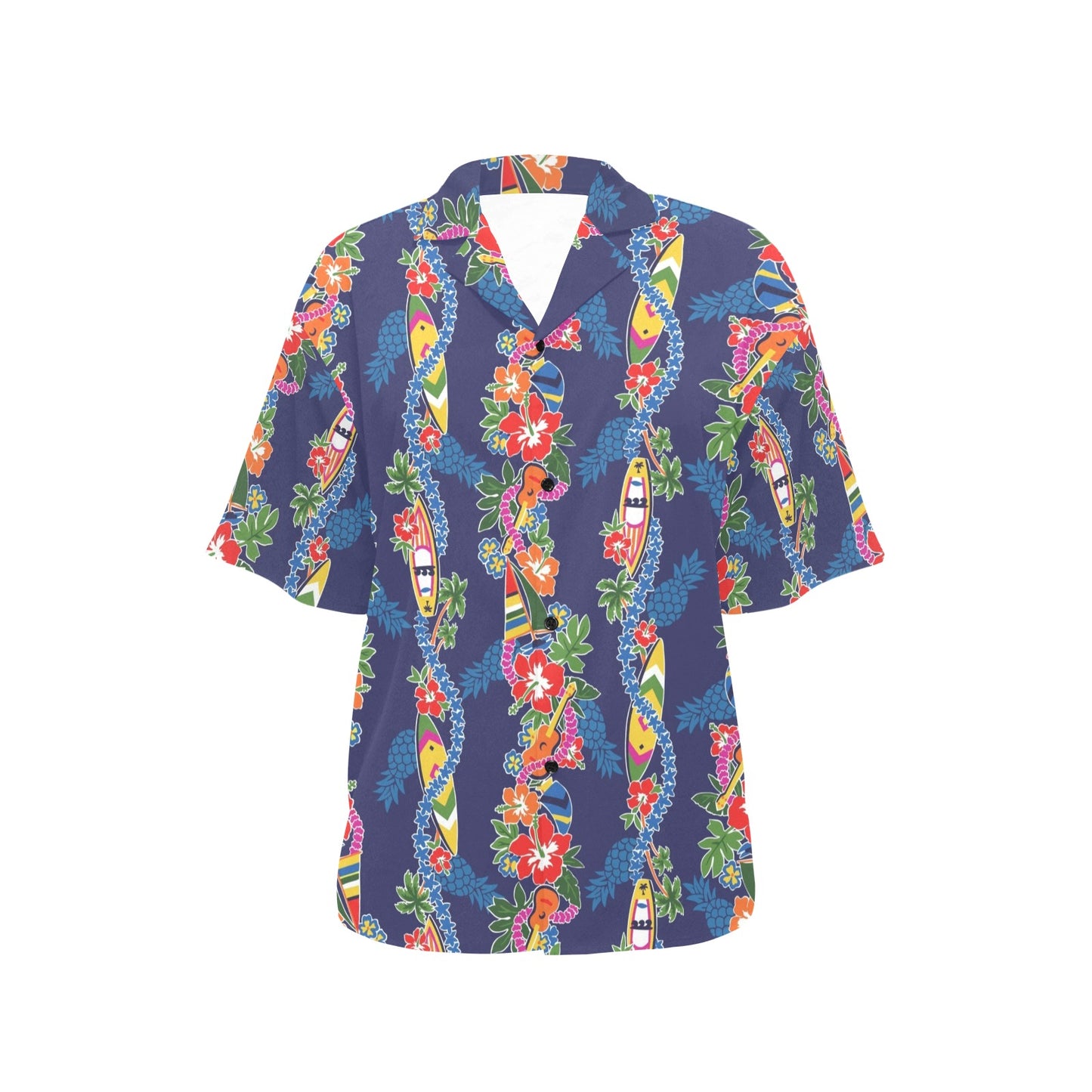 Hawaiian Themed Pattern Print Design H04 Women's Hawaiian Shirt