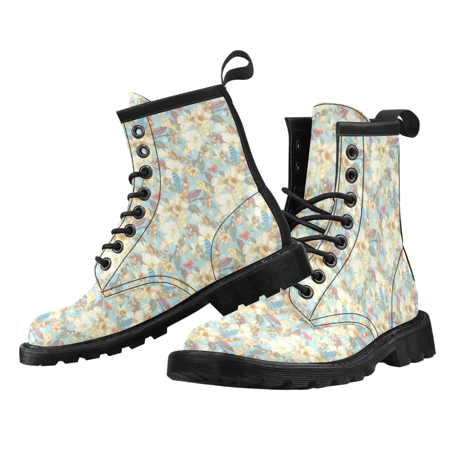 Summer Floral Print Design LKS302 Women's Boots