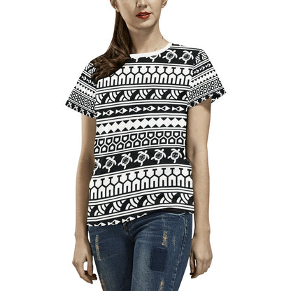 Samoan Pattern Print Design LKS303 Women's  T-shirt