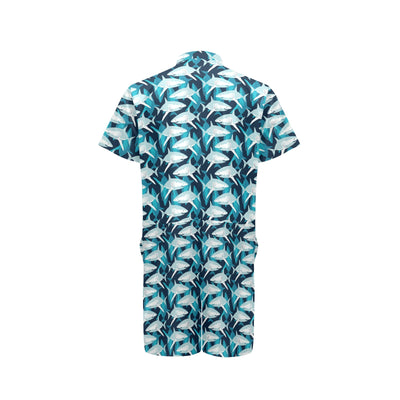 Shark Design Print Men's Romper