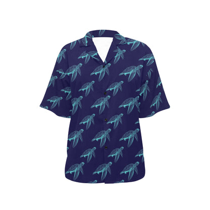 Sea Turtle Pattern Print Design T04 Women's Hawaiian Shirt