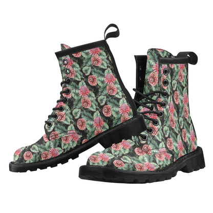 Dahlia Pattern Print Design DH06 Women's Boots