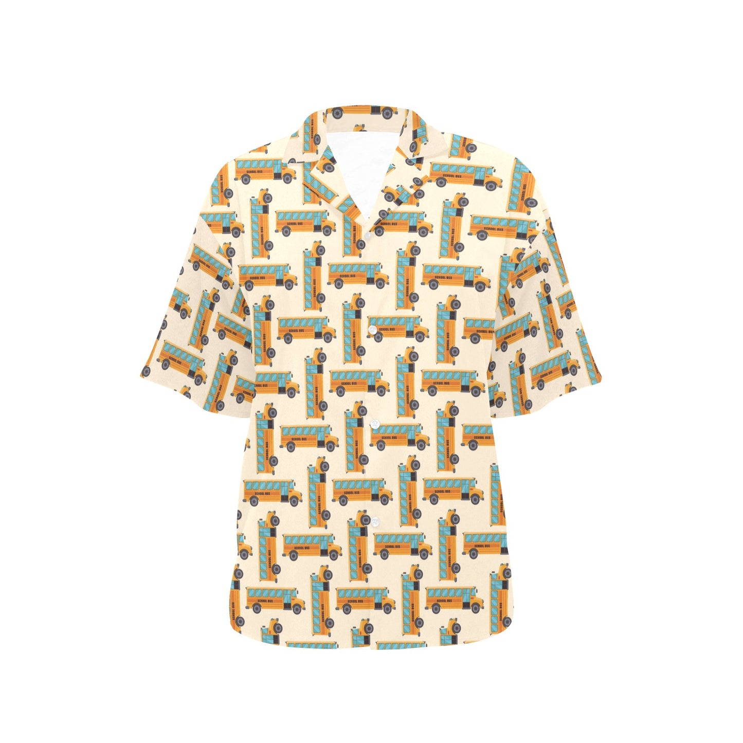 School Bus Print Design LKS305 Women's Hawaiian Shirt