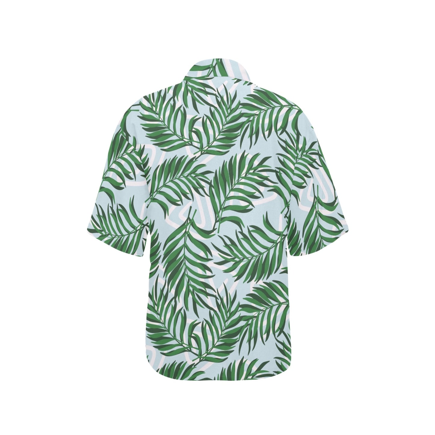 Palm Leaves Pattern Print Design PL06 Women's Hawaiian Shirt