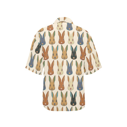 Rabbit Pattern Print Design RB04 Women's Hawaiian Shirt