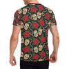 Sugar Skull Red Rose Print Design LKS301 Men's All Over Print T-shirt