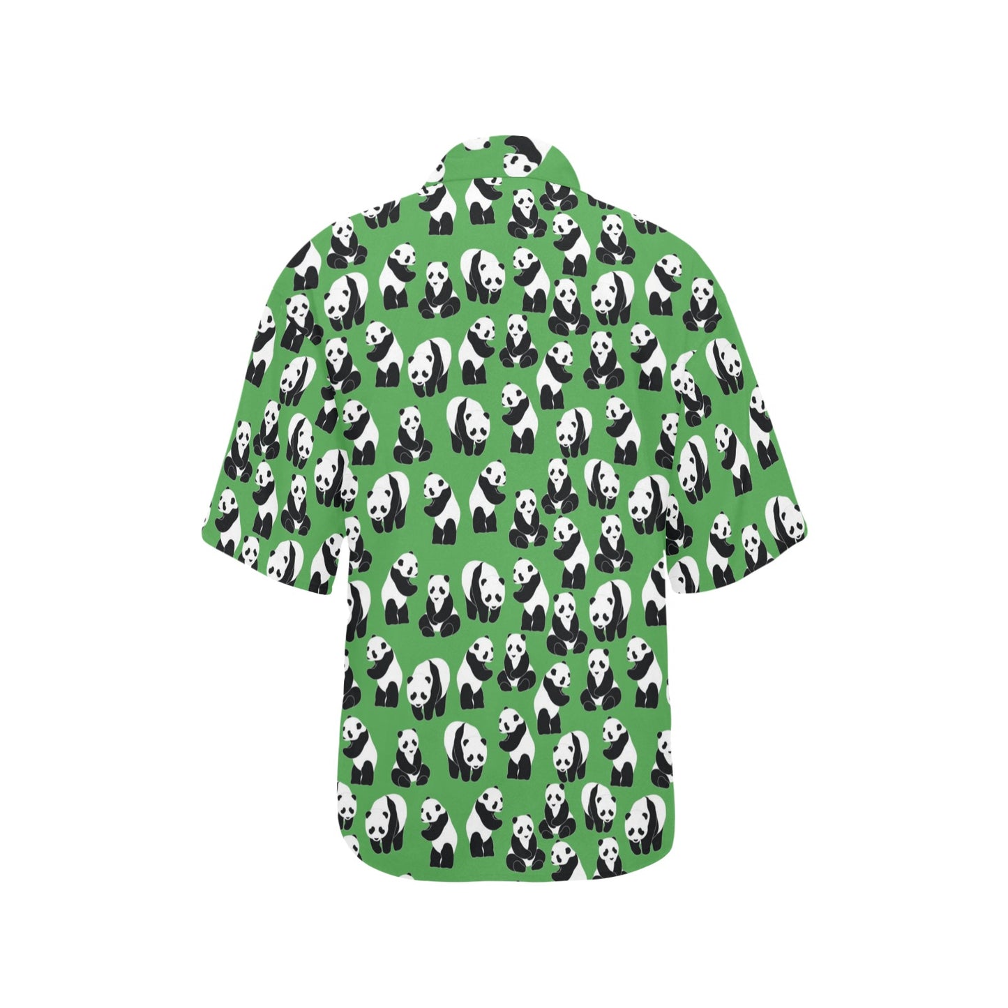 Panda Bear Pattern Themed Print Women's Hawaiian Shirt