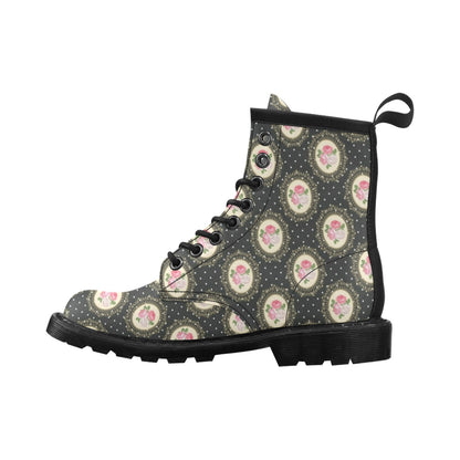 Rose Pattern Print Design RO015 Women's Boots