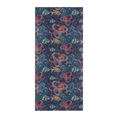 Underwater Giant Squid Print Design LKS302 Beach Towel 32" x 71"