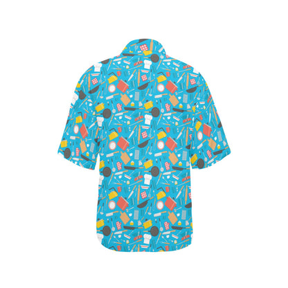 Cooking Kitchen Tools Pattern Print Design 03 Women's Hawaiian Shirt