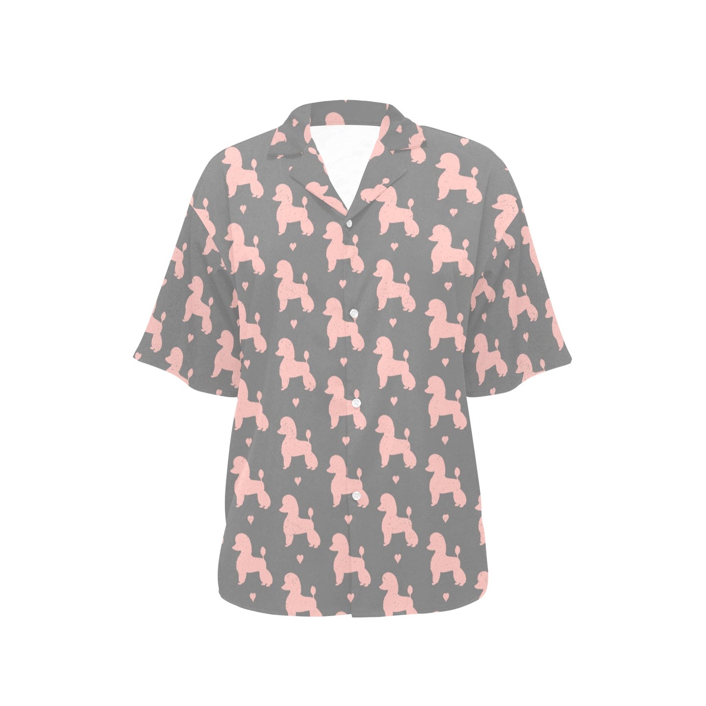 Poodle Pattern Print Design A02 Women's Hawaiian Shirt