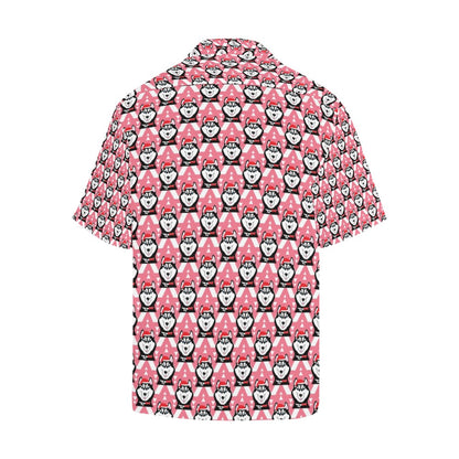 Siberian Huskies Christmas Themed Print Design LKS302 Men's Hawaiian Shirt