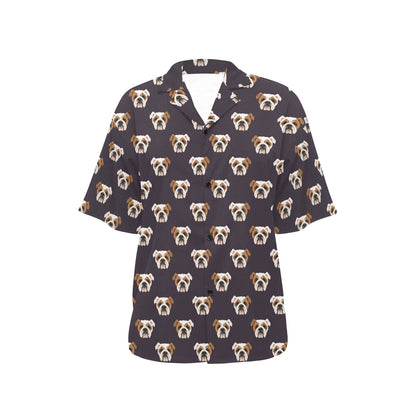 Bulldogs Pattern Print Design 03 Women's Hawaiian Shirt