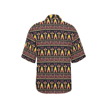 Totem Pole Design Women's Hawaiian Shirt
