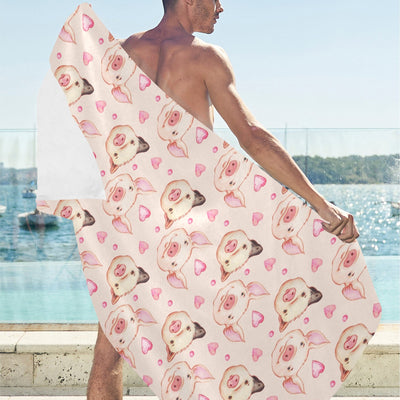 Pig Print Design LKS406 Beach Towel 32" x 71"