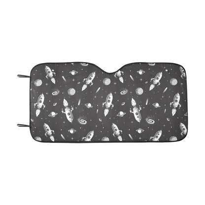 Space Rocket Print Design LKS303 Car front Windshield Sun Shade